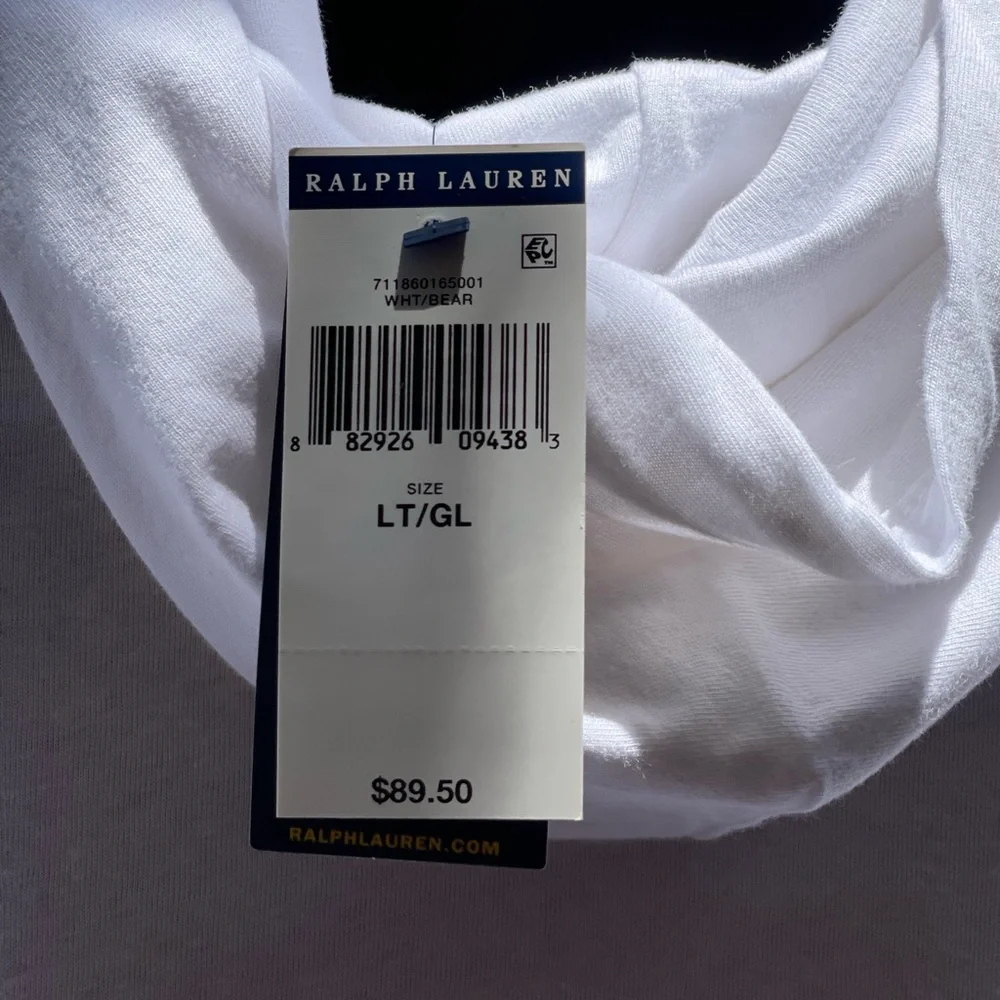 POLO BEAR BY RALPH LAUREN T-SHIRT HOODIE‎ WHITE